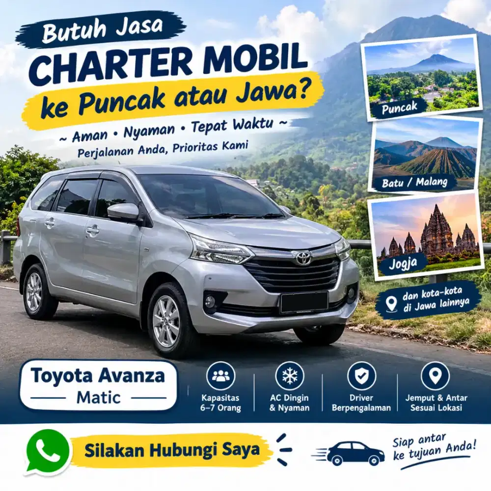 Jasa Charter Mobil Avanza Matic