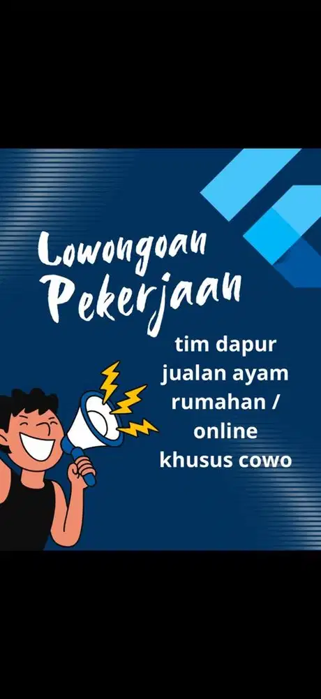 Loker jualan ayam goreng rumahan khusus cowo
