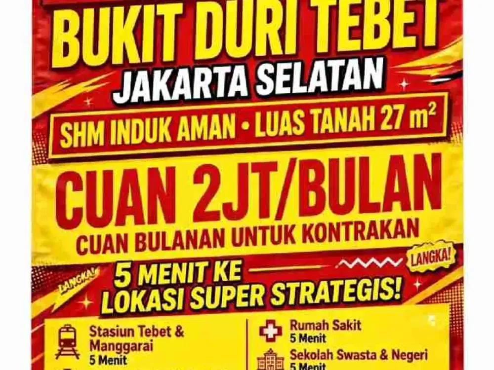 JUAL TEBET  RUMAH LAPANGAN ROSS RUMAH CUAN