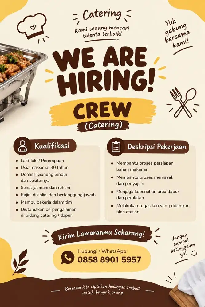 Loker Crew Catering Full Time