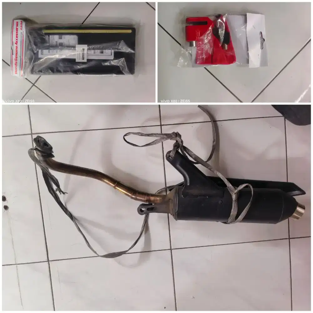 knalpot beat by SKR (second) + tempat plat nomor + Gembok Cakram depan