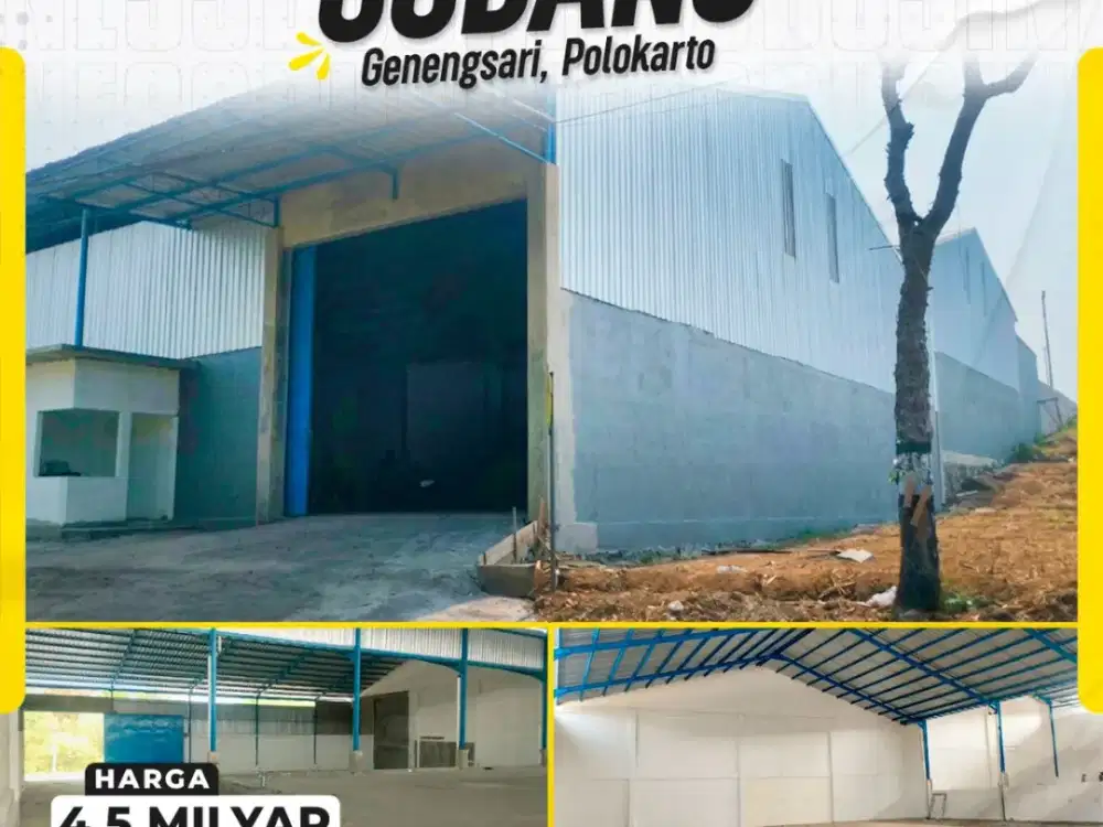 Gudang di Polokarto Luas 1500m Dapat 2 Akses Jalan Strategis