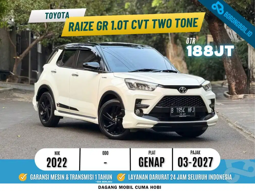 Toyota Raize 1.0L Turbo GR At 2022 Putih Two Tone Metalik