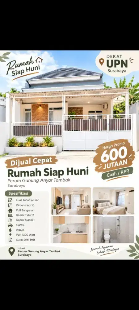 JUAL CEPAT PERUM GUNUNG ANYAR SURABAYA