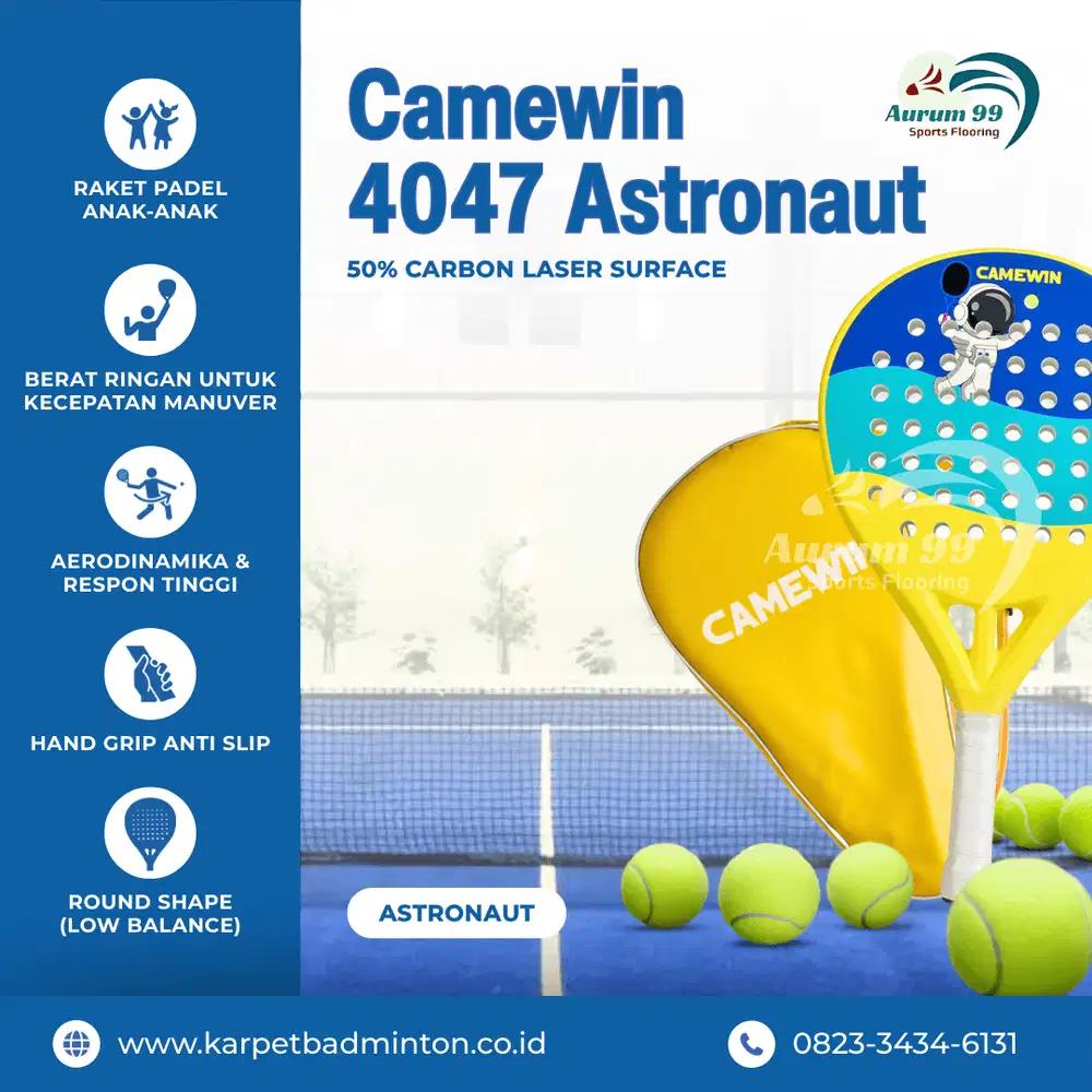 Raket Padelball Camewin 4047 (Astronaut) - Raket Padel Anak