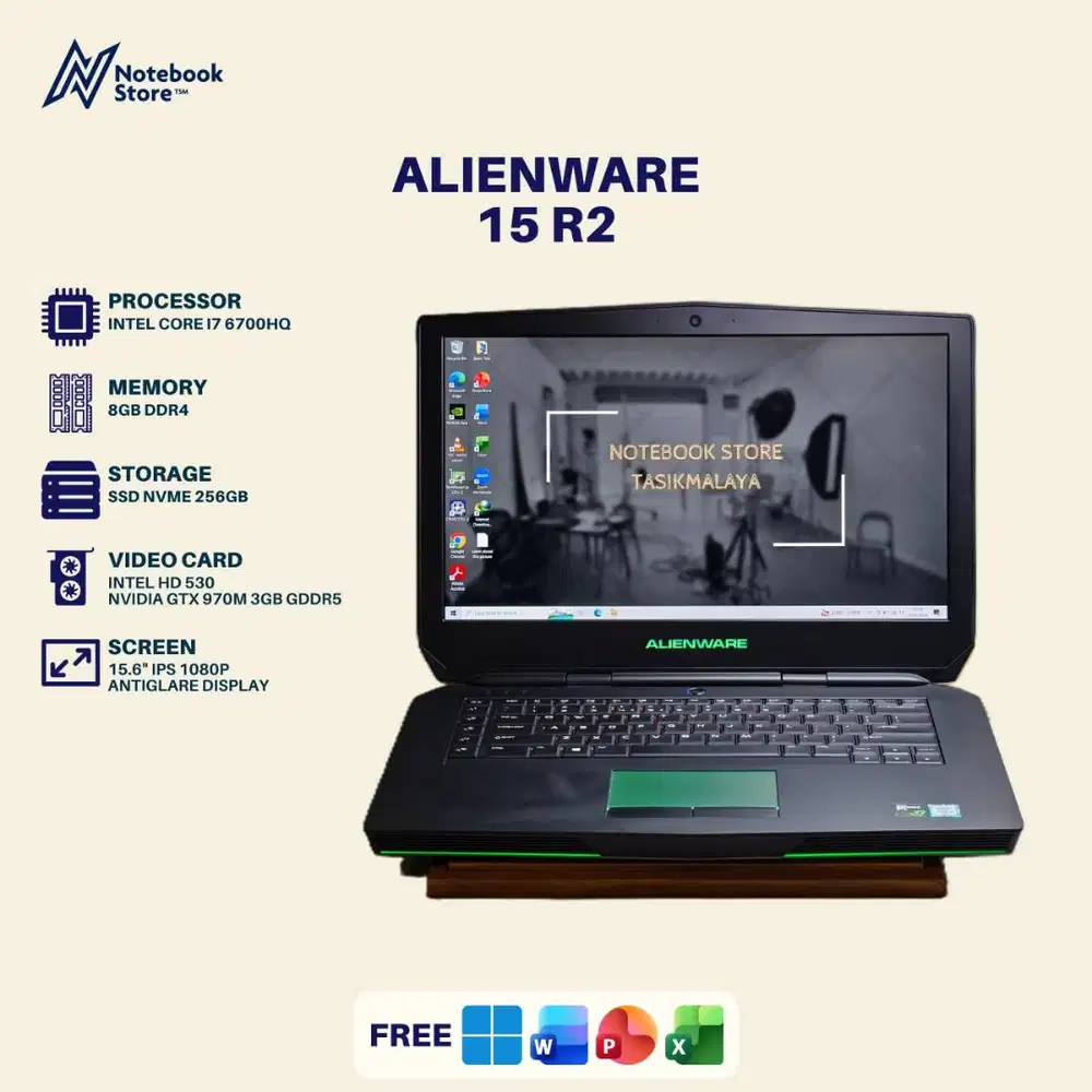 Laptop Gaming Alienware 15 R2 Core i7 6700HQ GTX 970M 3GB 8GB/256GB