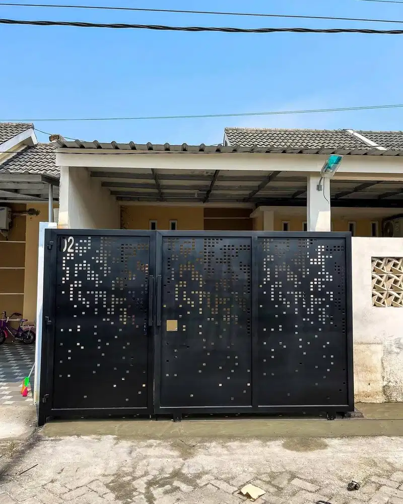 Pintu pagar dorong laser cutting