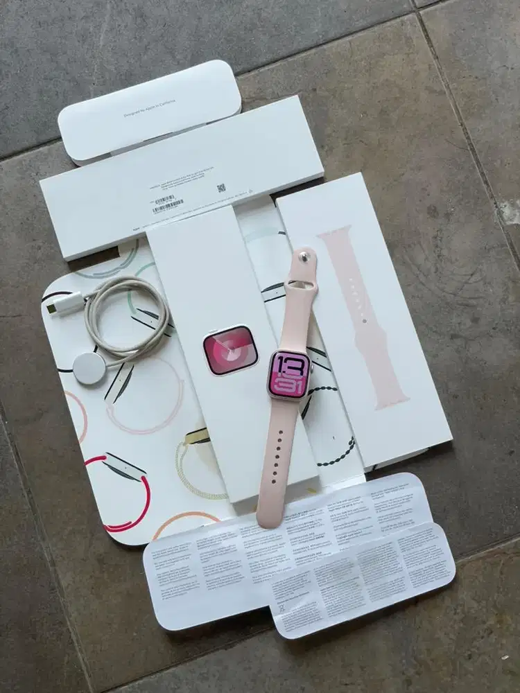 Apple Watch Series 9 41mm iBox Resmi Pink Fullset Ori