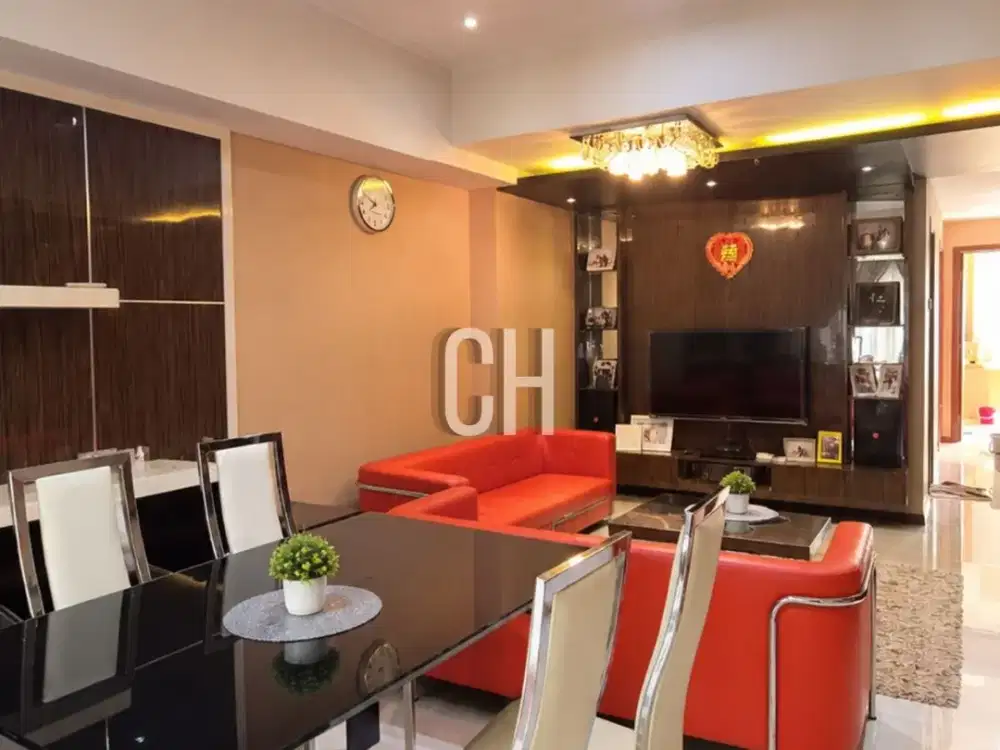 Sewa Apartemen Furnish 3+1 BR Royal Mediterania Garden Residences