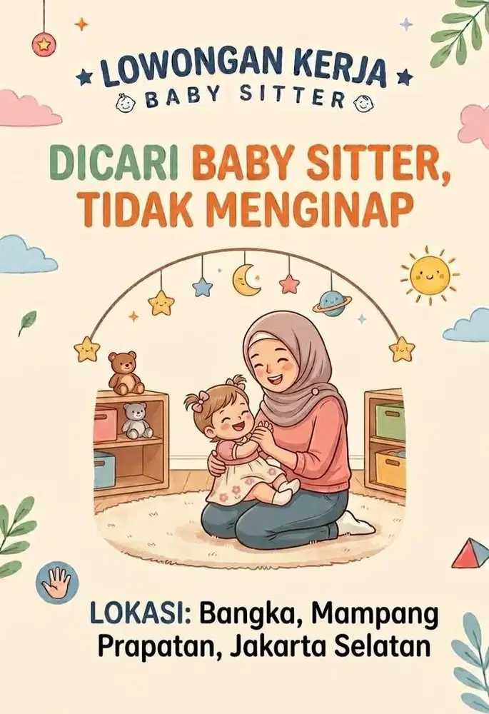Dicari Baby Sitter / Nanny Bayi (Tidak Menginap) - Bangka, Mampang