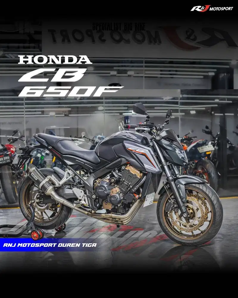 Honda CB650F CB 650 F CB650 Neo Nik 2017 Km 12.000an Warna Hitam