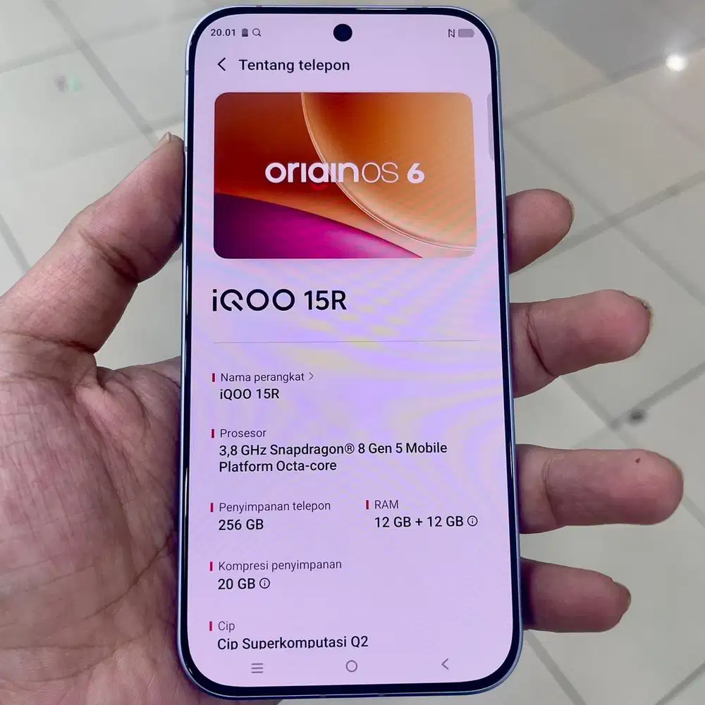 Iqoo 15r ram 12 / 256 resmi fullset original garansi