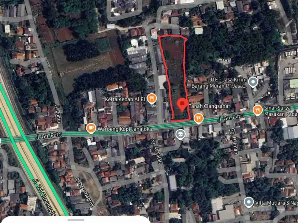 Dijual Tanah luas 6000m di kawasan Ciangsana, cocok untuk investasi maupun pengembangan properti.