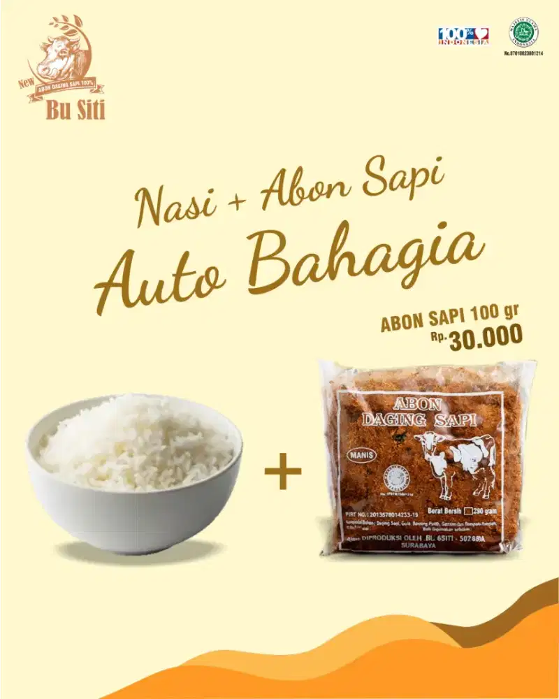 Abon Sapi 100gr melayani pesan antar