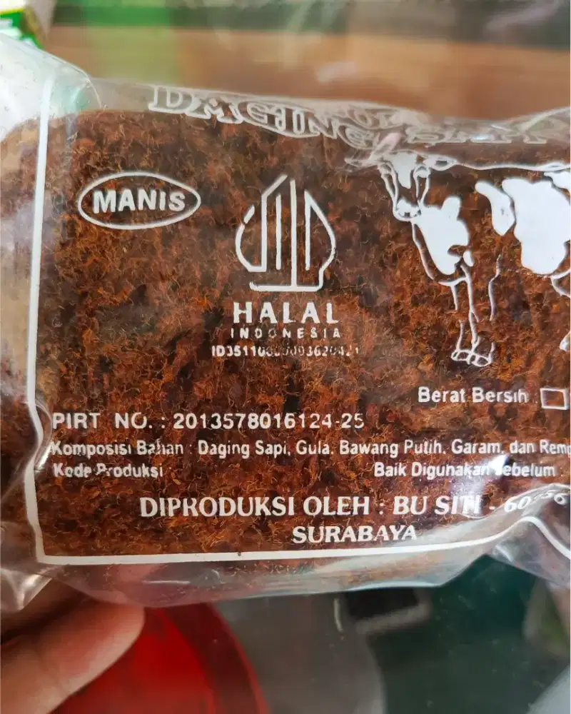Abon Sapi Surabaya Bu Siti 250gr melayani pesan antar