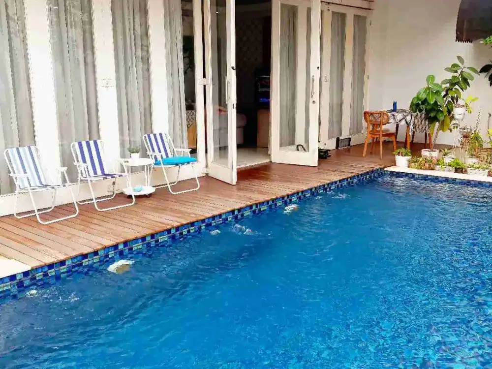 dijual rumah Bintaro private pool mewah rapi siap huni