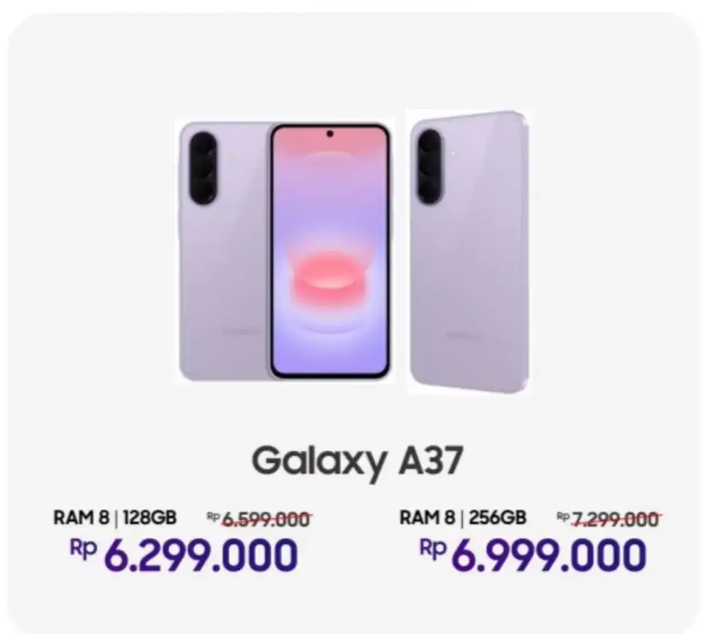 Samsung Galaxy A37 RAM 8GB 128GB / 256GB – Promo Harga Spesial!