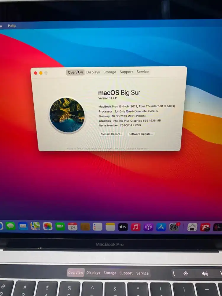 MACBOOK PRO 2019 13 i5 16/512 GB