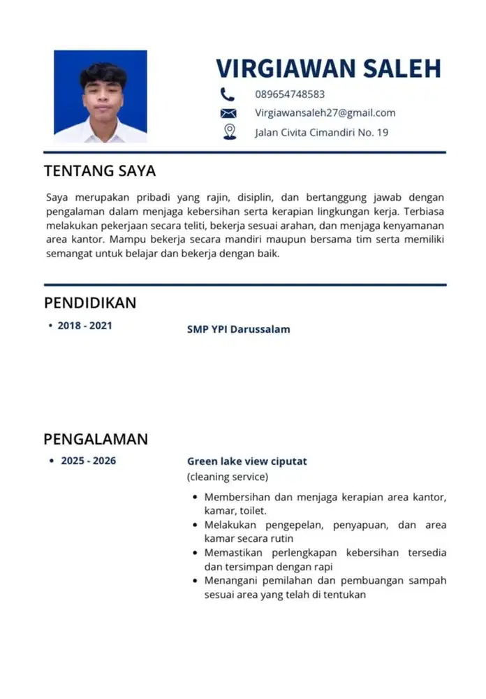INFO LOKER UNTUK U19