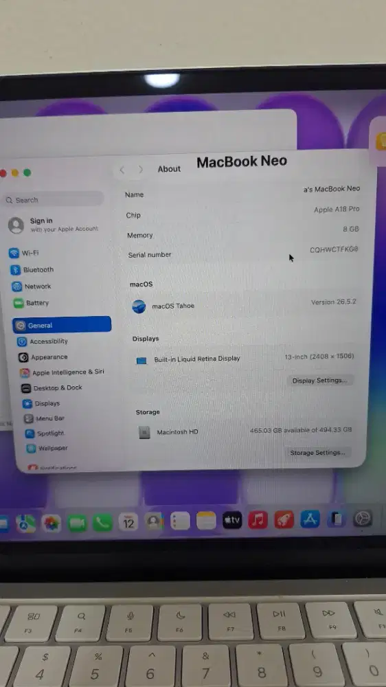 MACBOOK NEO 2026 13 A18 PRO 8/512 GB