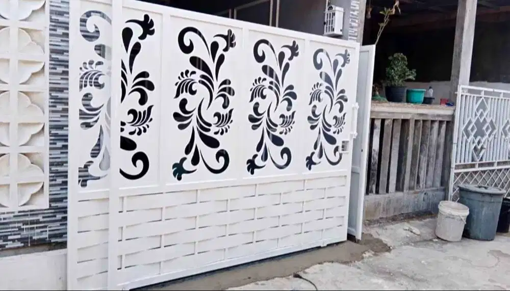 Pintu pagar plat cutting