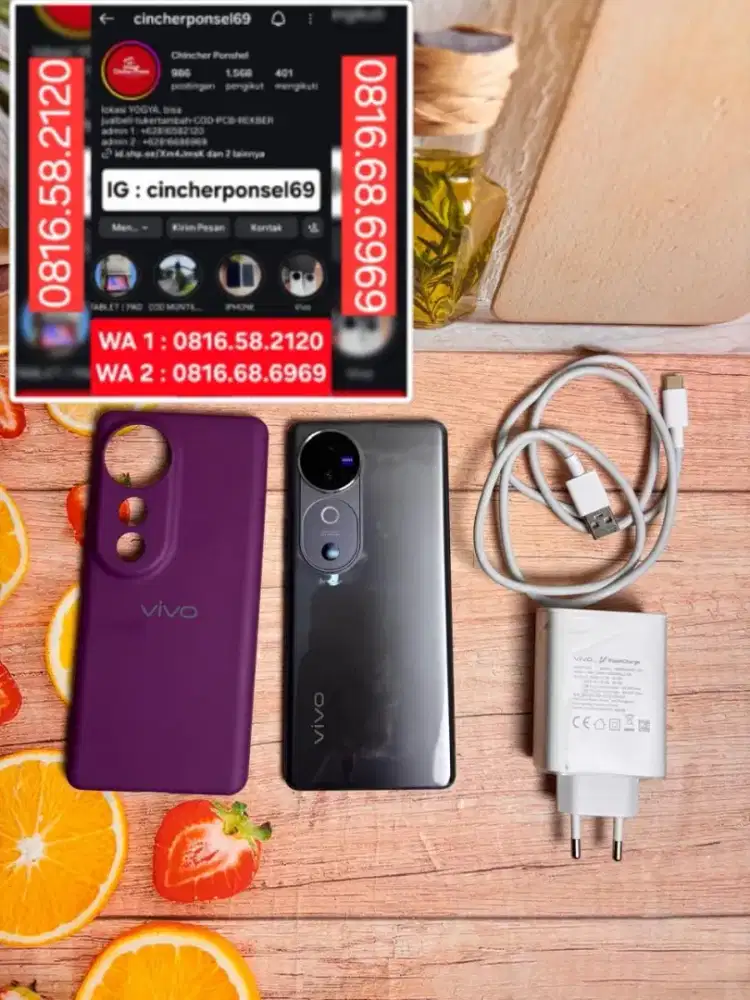 Jual hp likenew Vivo V40 12/256 istimewa siap pakai