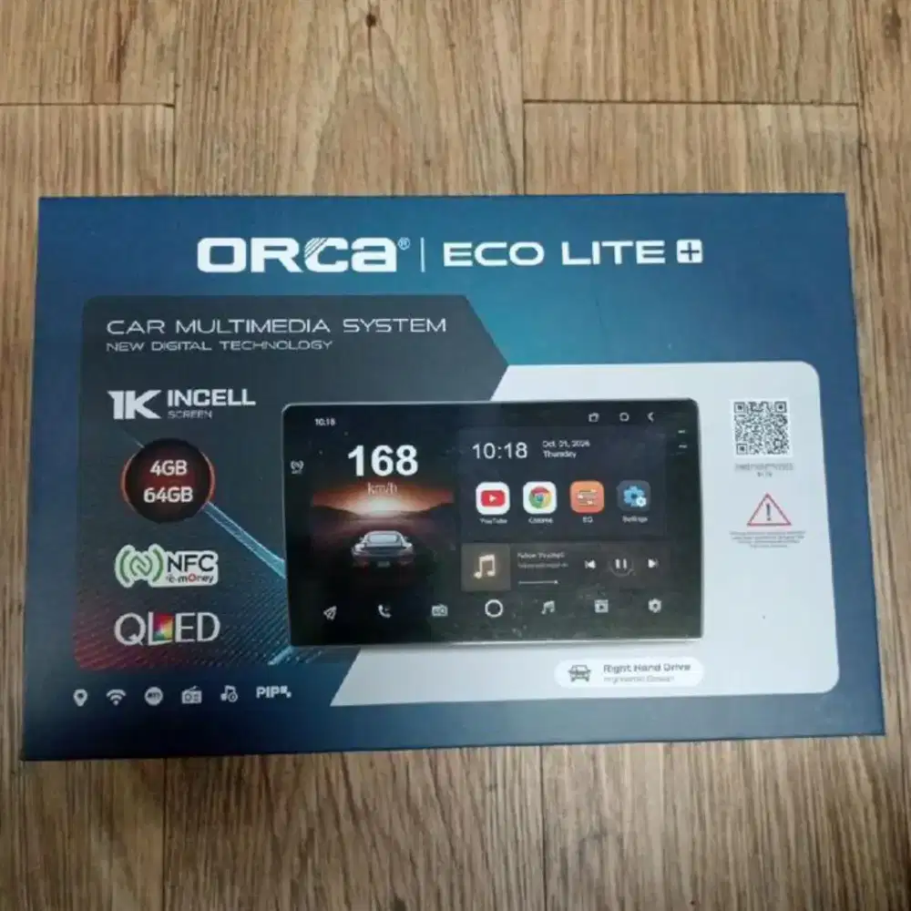 HEADUNIT ANDROID-ORCA ECO LITE PLUS RAM 4/64GB 9 Layar QLED NFC