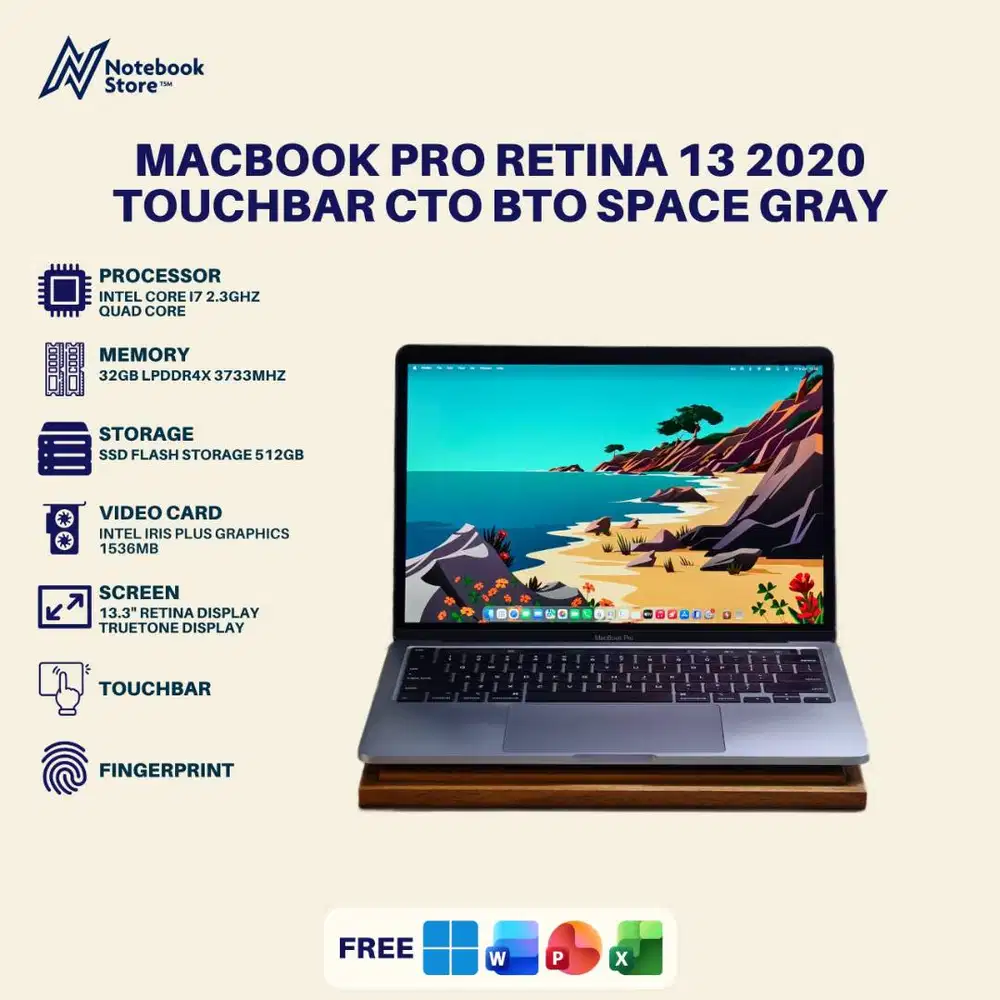 MacBook Pro Retina 13 2020 Touchbar CTO Core i7 32GB 512GB