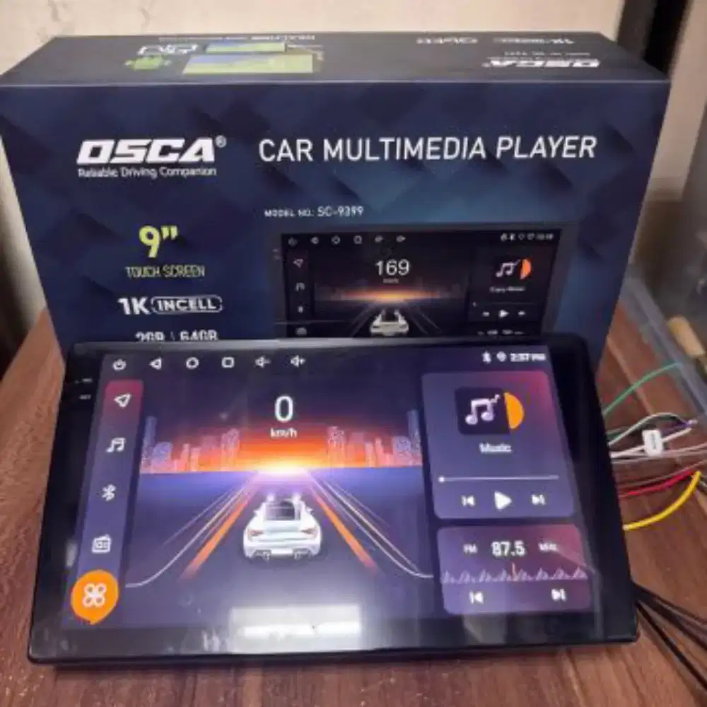 Head unit android osca RAM4/64GB QLED 9 FREE CAMERA MUNDUR