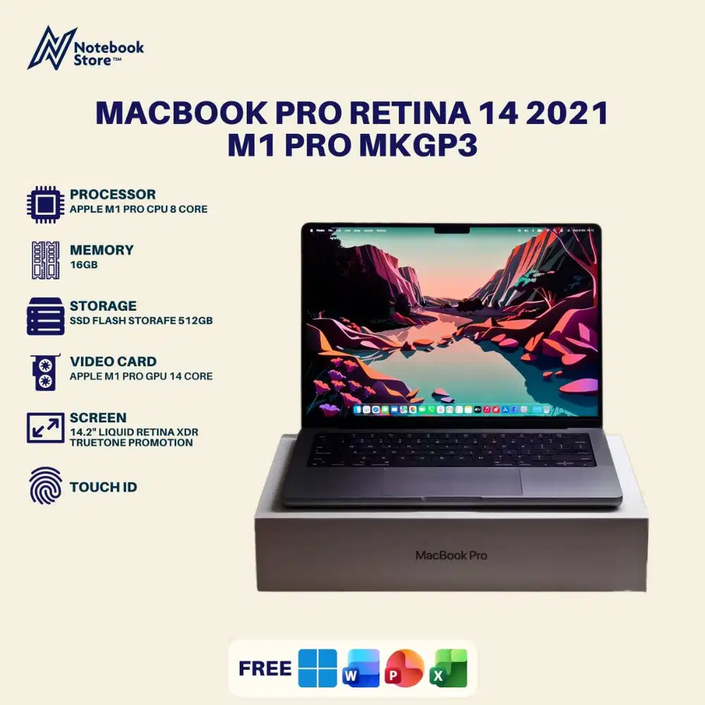 MacBook Pro Retina 14 2021 M1 Pro 16GB/512GB