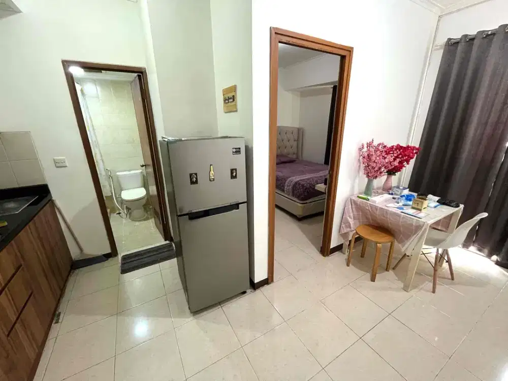 Dijual cepat 1 bedroom furnished sertifikat apartemen maple park