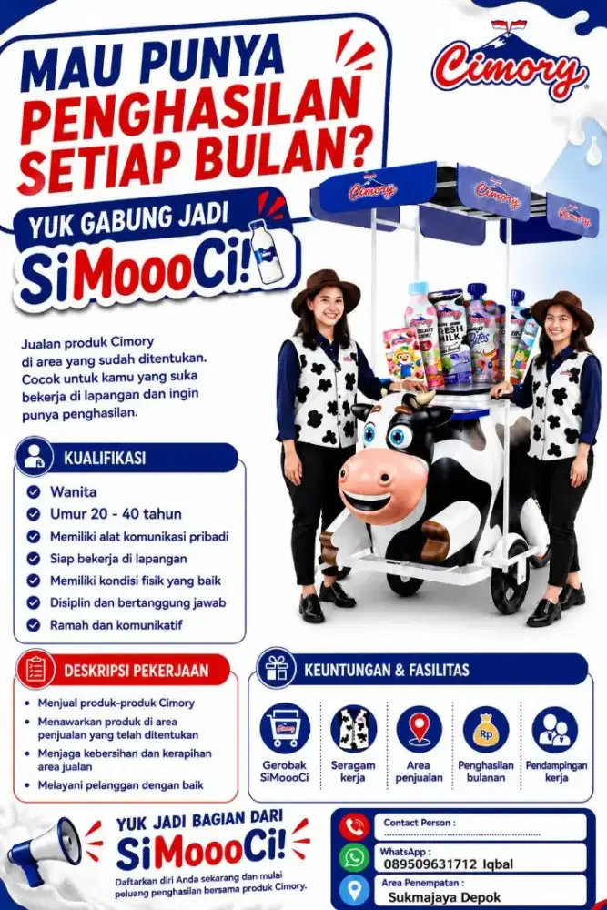 Dibuka Lowongan Kerja Cimory Depok