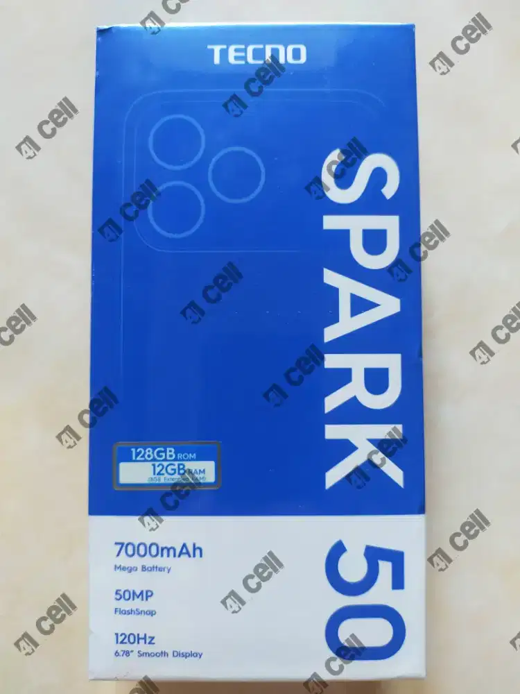 Tecno spark 50 ram 4+4/128 100% baru Termurah