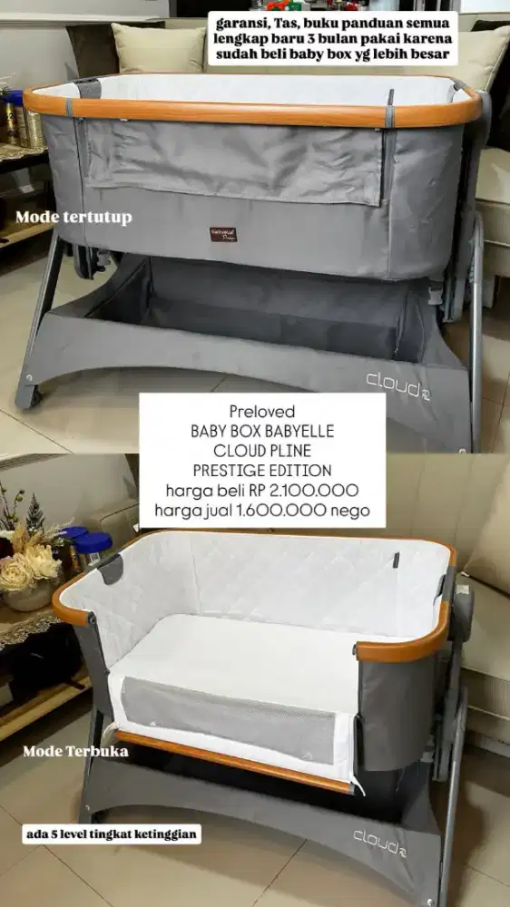 Baby box bayi kokok masih seperti baru baby elle