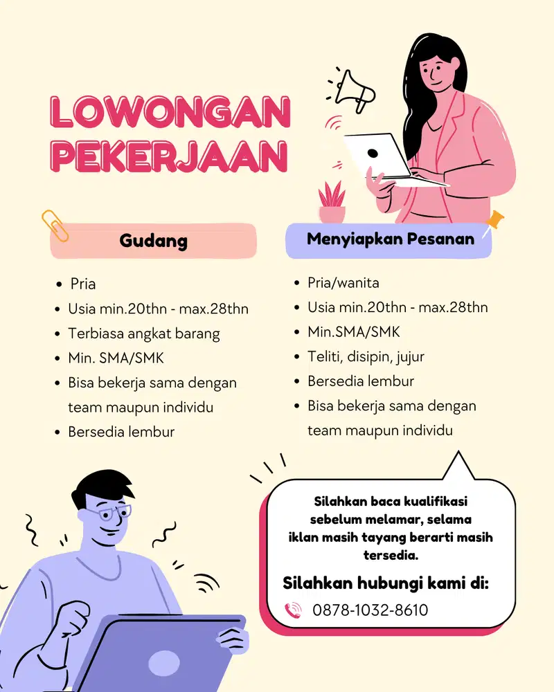 loker gudang & siapkan pesanan