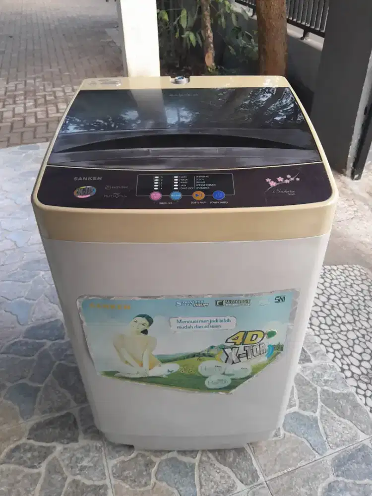 Mesin Cuci Sanken Otomatis 7kg Second Siap pakai