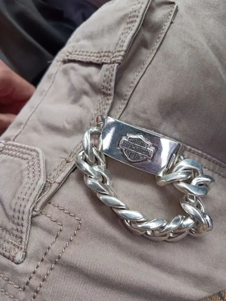 Gelang Perak Silver 925 Harley Davidson