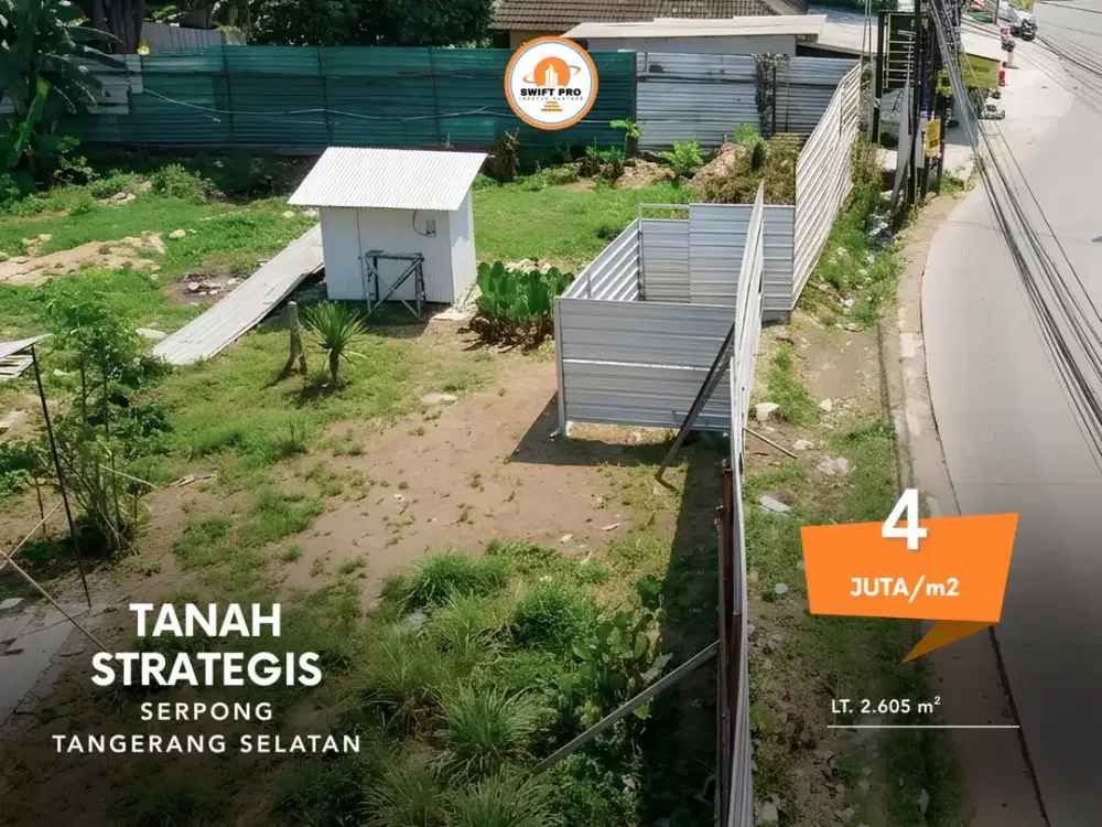Jual Lahan Tanah Luas Strategis Serpong Tangerang Selatan