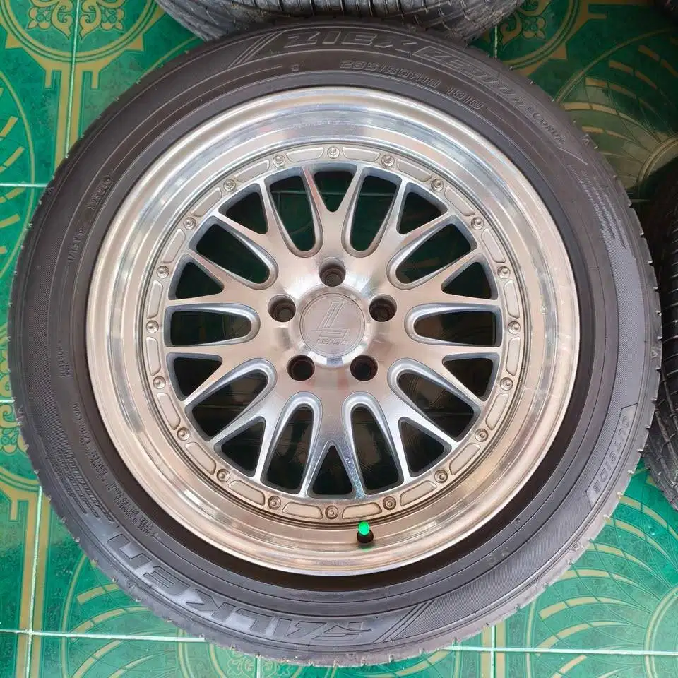 Velg Lenso R18 Multi-Spoke Silver Eks Innova Reborn + Ban Falken 90%