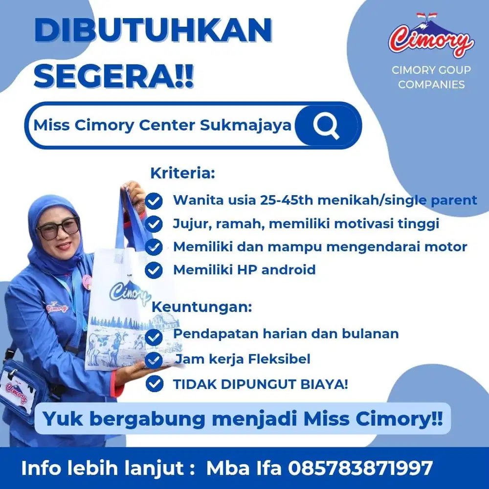 Lowongan Mitra Miss Cimory