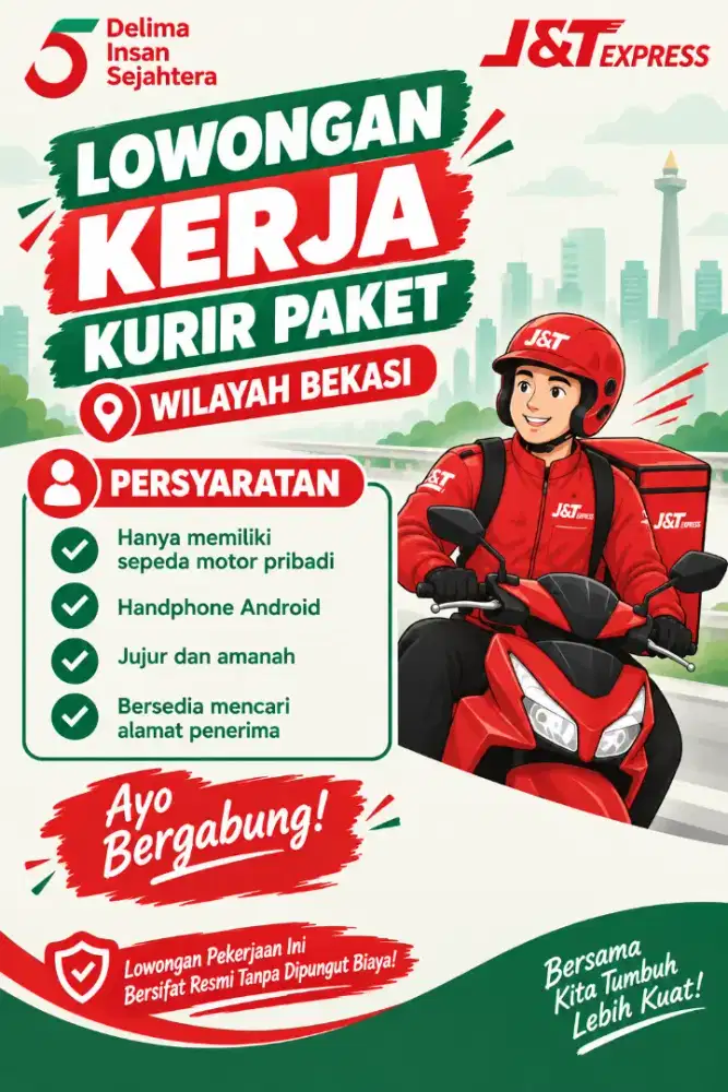 LOKER KURIR PAKET SETU BEKASI - TANPA PENGALAMAN