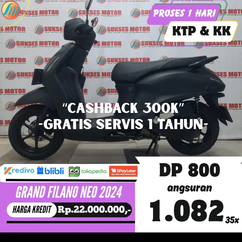 DP PROMO 800RB YAMAHA GRAND FILANO NEO 2024 ANGSURAN SANGAT TERJANGKAU