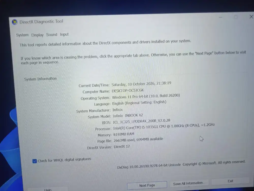 Infinix inbox X2