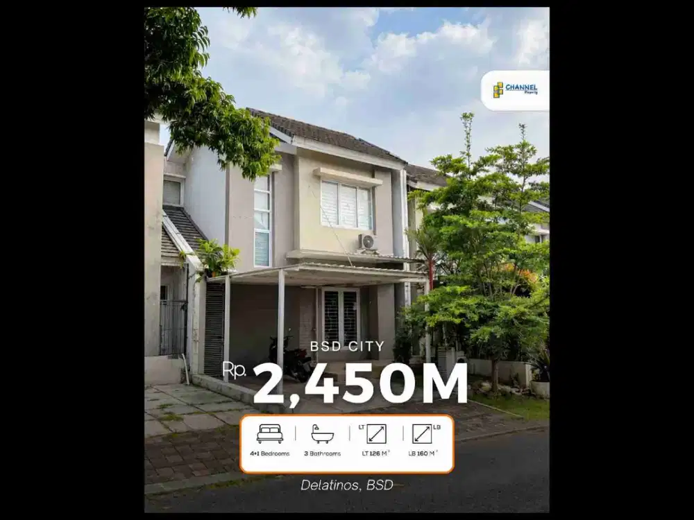 JUAL Rumah Cluster 2 Lantai SHM Dekat Stasiun Delatinos BSD, Fl