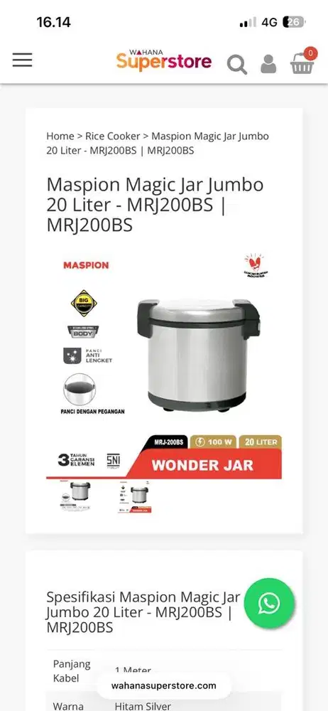 Maspion Magic Jar MRJ-200-BS