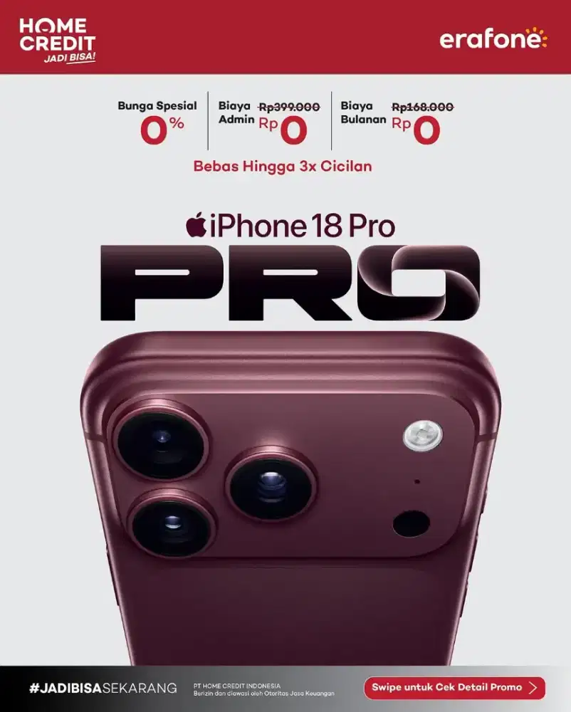 [Pre-Order] iPhone 18 Pro Series, Bunga Bisa 0%