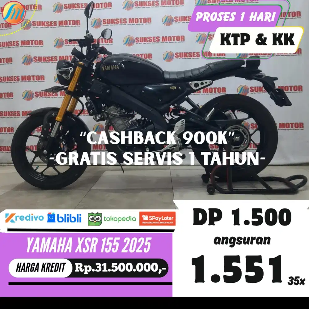 YAMAHA XSR 155 2025 KREDIT MURAH ANGSURAN TERJANGKAU BERGARANSI