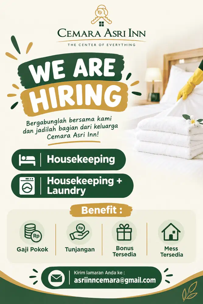 loker houseeeping dan houseeeping+laundry