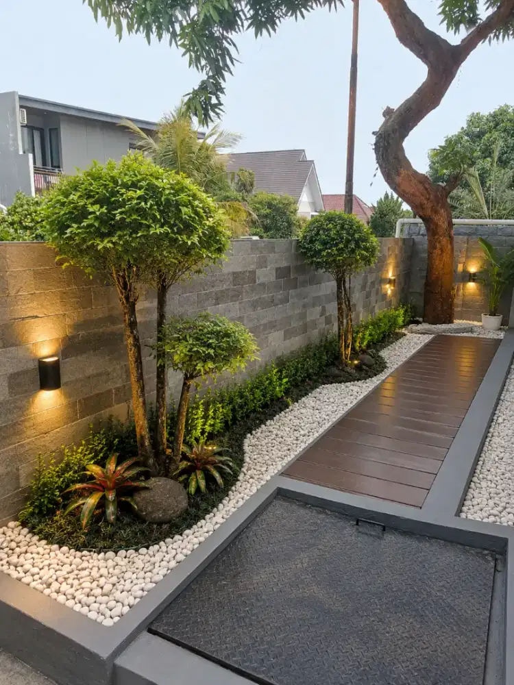 Pembuatan taman hijau minimalis