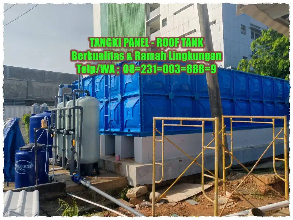 TANGKI AIR FIBERGLASS - GROUND TANK - PANEL FRP - ROOF TANK FRP